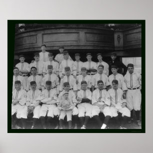 Poster Équipe de baseball 1910 de Cincinnati Reds