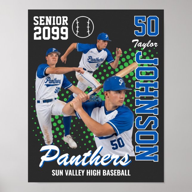 Poster Équipe de baseball Photo personnalisée Soirée seni (Devant)
