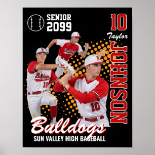 Poster Équipe de baseball Photo personnalisée Soirée seni
