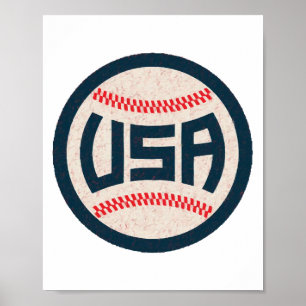 Poster Équipe de baseball USA