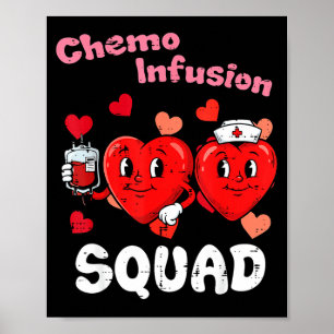 Poster Équipe de blouse de la Saint-Valentin infirmière c