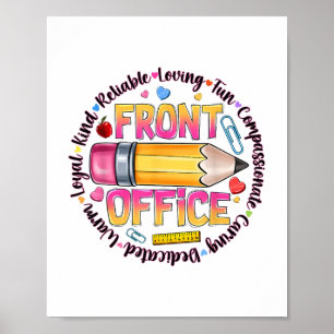 Poster Équipe De Bureau Avant De Retourner À L'École Joye