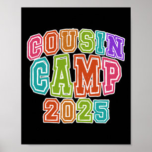 Poster Équipe de camping des cousins 2025 Printemps Break