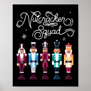 Poster Équipe de casse-noisette Noël Garçon Filles Femmes