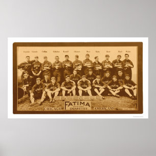 Poster Équipe de Chicago White Sox 1913