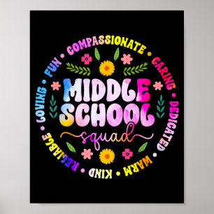 Poster Équipe de collège équipe d'enseignants de collège 