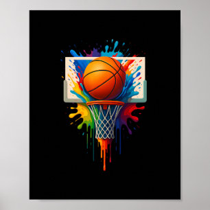 Poster Équipe de couleur tie dye éclaboussure sketll colo