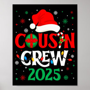 Poster Équipe de cousins de Noël 2025 Xmas drôle d'équipe