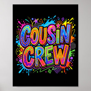 Poster Équipe de cousins Famille assortie Garçons Filles
