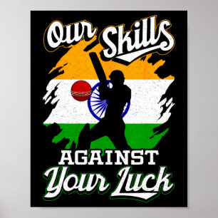 Poster Équipe de cricket d'Inde masculine Maillot de matc