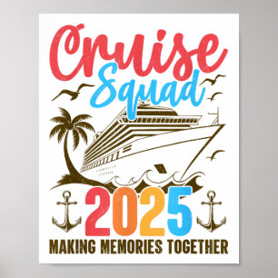Poster Équipe de croisière 2025 Groupe de famille de vaca