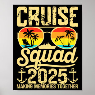 Poster Équipe de croisière 2025 Vacances d'été en famille