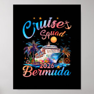Poster Équipe de croisière 2026 Cadeau de vacances en fam