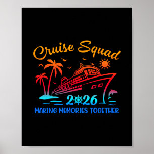 Poster Équipe de croisière 2026 Famille Amis Vacances Cor