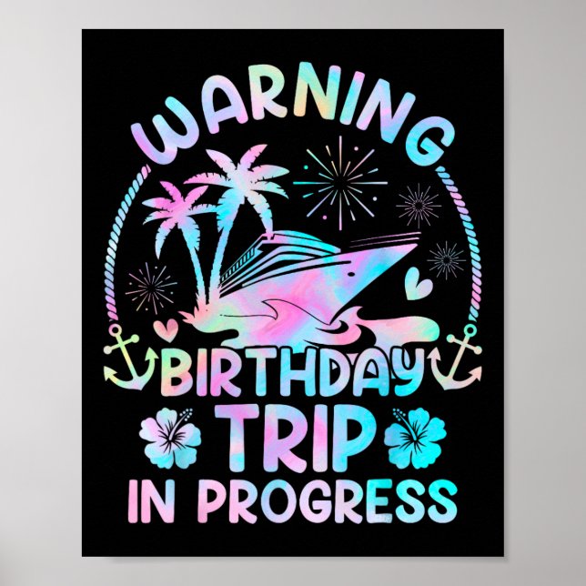 Poster Équipe de croisière d'anniversaire créant des souv (Devant)