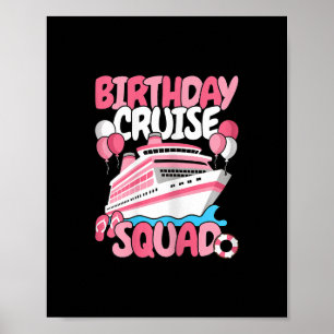Poster Équipe de croisière d'anniversaire Femmes Filles m