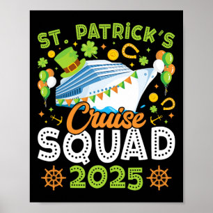 Poster Équipe de croisière de la Saint-Patrick 2025 Drôle