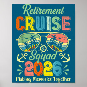 Poster Équipe de croisière de retraite vintage 2026 Crois