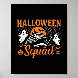 Poster Équipe de croisière Halloween 2025 Famille en croi