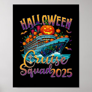 Poster Équipe de croisière Halloween 2025 Vacances Fami c