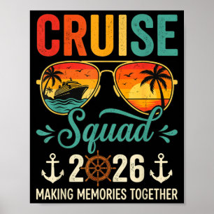 Poster Équipe de croisière vacances d'été 2026 famille as