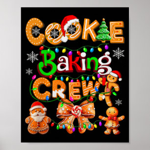 Poster Équipe de cuisson de cookies Cuisine Coquette Bow 