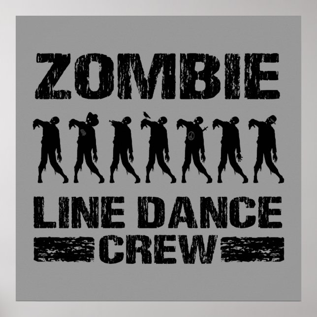 Poster Équipe de danse de ligne Zombie (Devant)