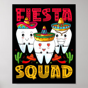 Poster Équipe de fête Cinco De Mayo Dentaire Fête mexicai