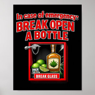 Poster Équipe de fête d'urgence drôle de blague de boisso