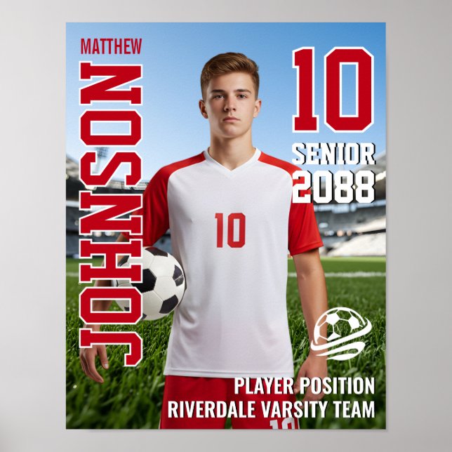 Poster Équipe de football Senior Night Photo Sports perso (Devant)