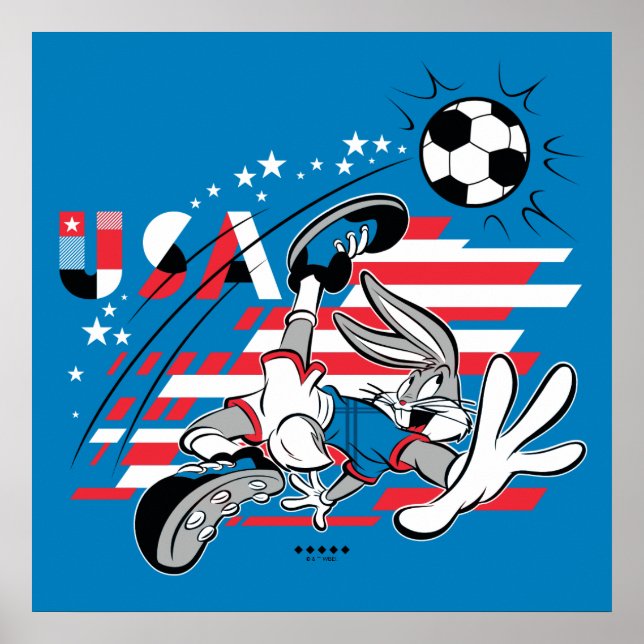 Poster Équipe de football USA de l'équipe de BUGS BUNNY™ (Devant)