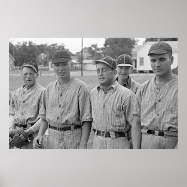 Poster Équipe de Géorgie de baseball dans les années 1930 (Devant)