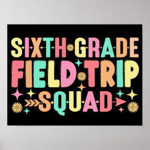 Poster Équipe de la 6e année sur le terrain Étudiants amu