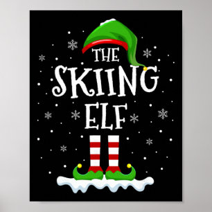 Poster Équipe de lutin de ski Xmas Famille appariement Gr