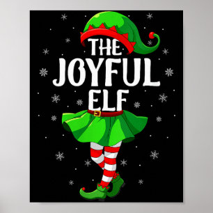 Poster Équipe de lutin joyeux pour femmes Noël filles fem