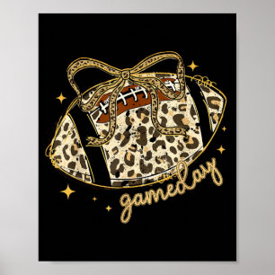 Poster Équipe de maman de football de jour de match à nœu