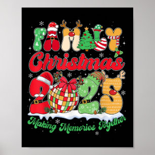 Poster Équipe de Noël 2025 Père Noël Elf Squad Matchin