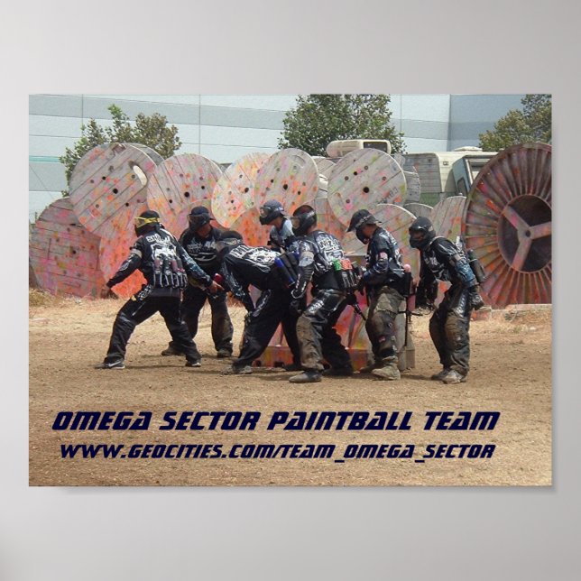 POSTER ÉQUIPE DE PAINTBALL DU SECTEUR OMEGA (Devant)