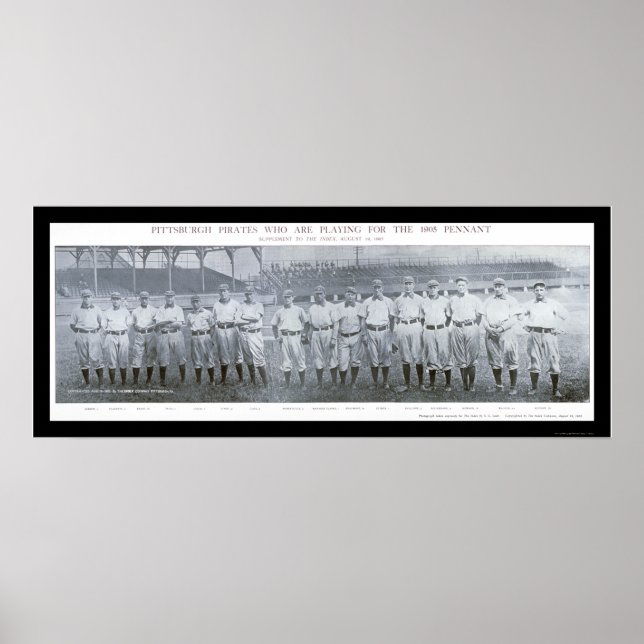 Poster Équipe de Pittsburgh Pirates Photo 1905 (Devant)