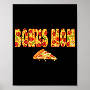 Poster Équipe de pizza d'anniversaire Bonus Maman