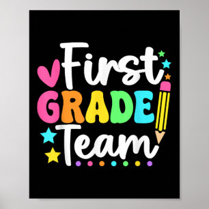 Poster Équipe de première année de retour à l'école Ensei