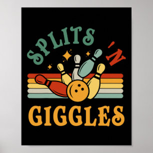 Poster Équipe de quilles Funny Splits n Giggles Hommes Fe