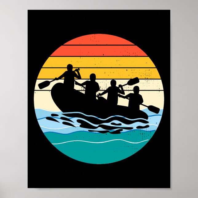 Poster Équipe de rafting Raft White Water Rafter Paddle R (Devant)