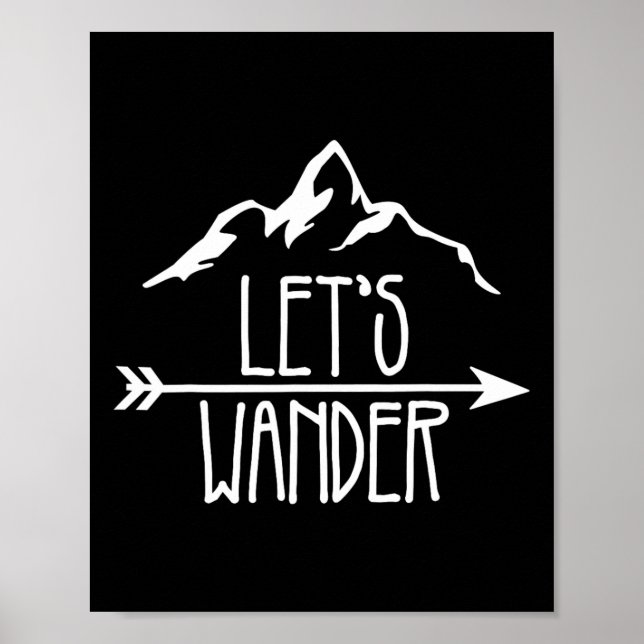 Poster Équipe de randonnée Let's Wander Camping Matching  (Devant)