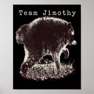 Poster Équipe de raton laveur drôle Jimothy pour hommes