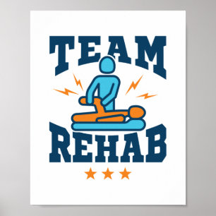 Poster Équipe de réadaptation physiothérapeute Personnel
