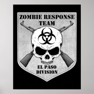 Poster Équipe de réponse de zombi : District d'El Paso