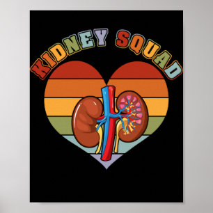 Poster Équipe de rétro de l'équipe de kidney Néphrolo