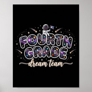 Poster Équipe de rêve de quatrième année Galaxie Astronau