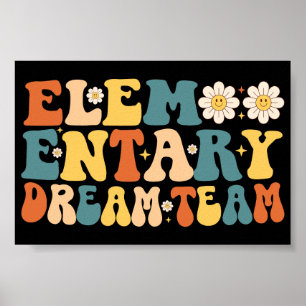Poster Équipe De Rêve Élémentaire Retour À L'École